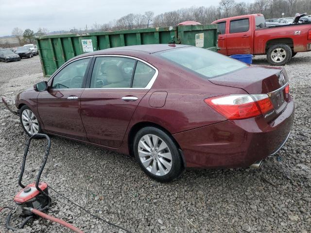 1HGCR3F8XDA024471 - 2013 HONDA ACCORD EXL BURGUNDY photo 2