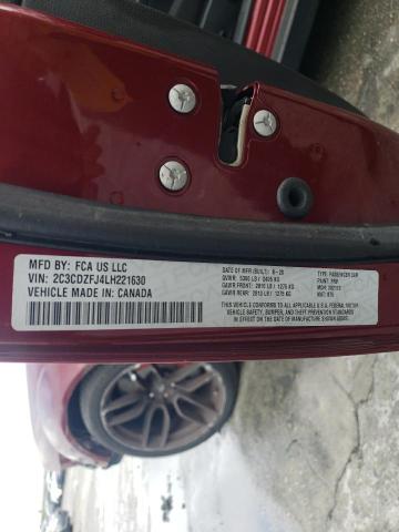 2C3CDZFJ4LH221630 - 2020 DODGE CHALLENGER R/T SCAT PACK BURGUNDY photo 13