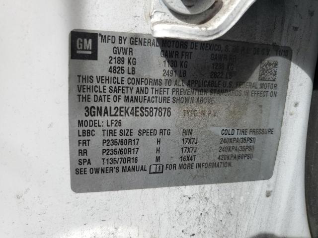 3GNAL2EK4ES587876 - 2014 CHEVROLET CAPTIVA LS 白色 照片 13