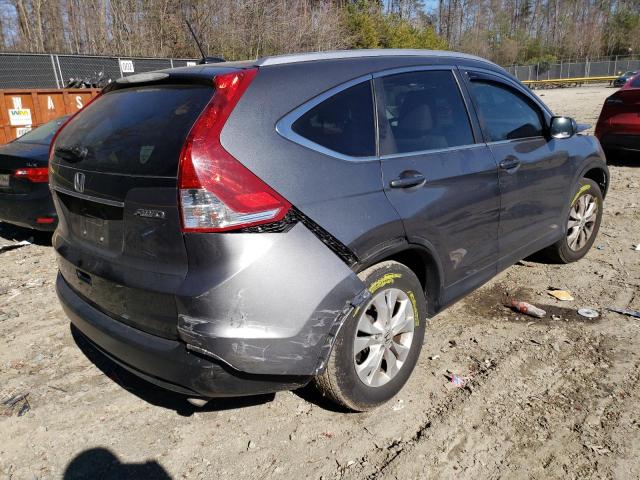 5J6RM4H72EL107894 - 2014 HONDA CR-V EXL GRAY photo 3