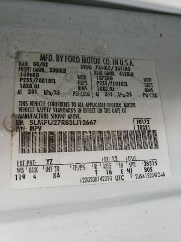 5LMFU27R83LJ12667 - 2003 LINCOLN NAVIGATOR 白色 照片 13