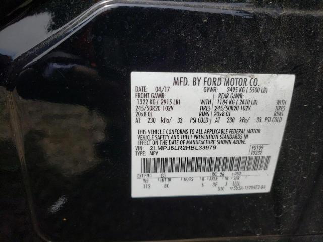 2LMPJ6LR2HBL33979 - 2017 LINCOLN MKX RESERVE Սև լուսանկար 14