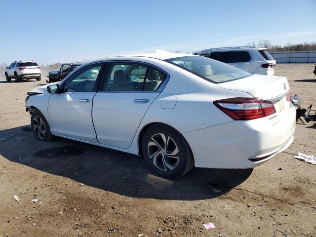 1HGCR2F30GA059006 - 2016 HONDA ACCORD LX WHITE photo 2