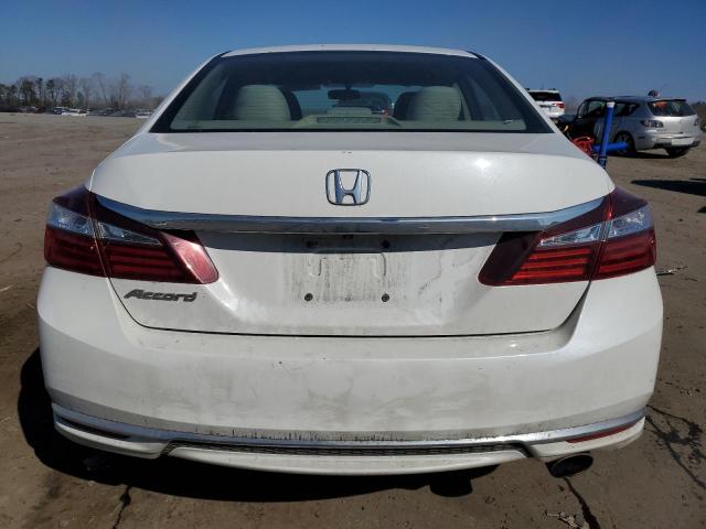 1HGCR2F30GA059006 - 2016 HONDA ACCORD LX WHITE photo 6