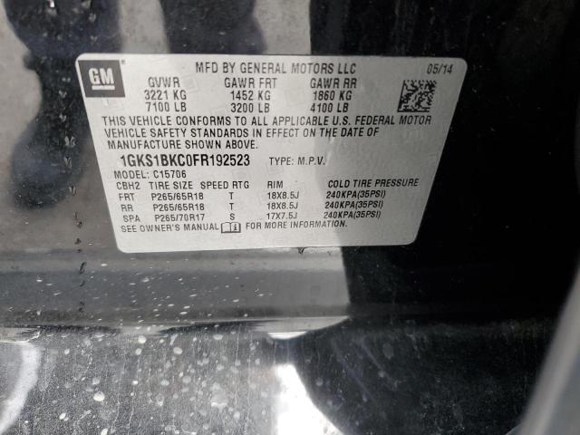 1GKS1BKC0FR192523 - 2015 GMC YUKON SLT BLACK photo 13