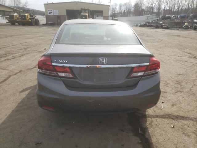 2HGFB2F58DH603171 - 2013 HONDA CIVIC LX GRAY photo 6