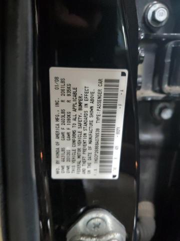 1HGCP26868A076539 - 2008 HONDA ACCORD EXL BLACK photo 12