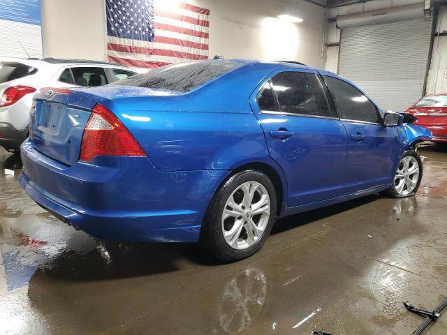 3FAHP0HA5CR288930 - 2012 FORD FUSION SE BLUE photo 3