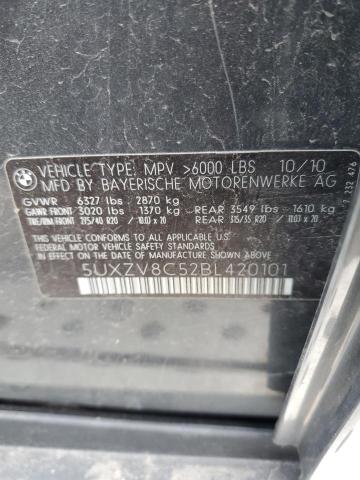 5UXZV8C52BL420101 - 2011 BMW X5 XDRIVE50I Сірий фото 14