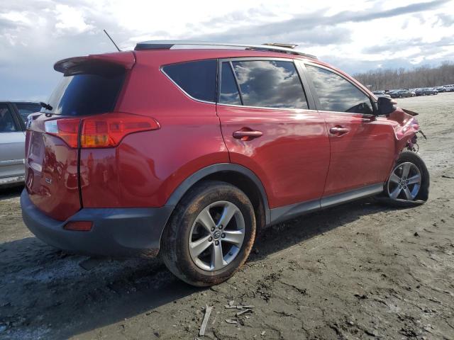 2T3WFREV7FW181524 - 2015 TOYOTA RAV4 XLE RED photo 3