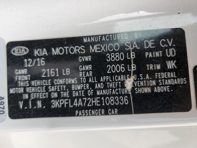 3KPFL4A72HE108336 - 2019 KIA FORTE LX WHITE photo 13