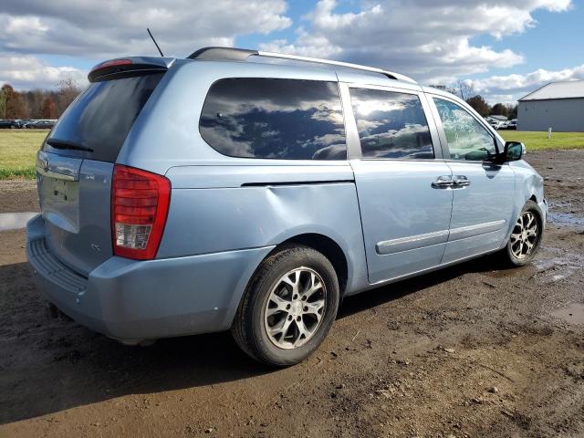 KNDMH4C76E6535395 - 2014 KIA SEDONA EX BLUE photo 3