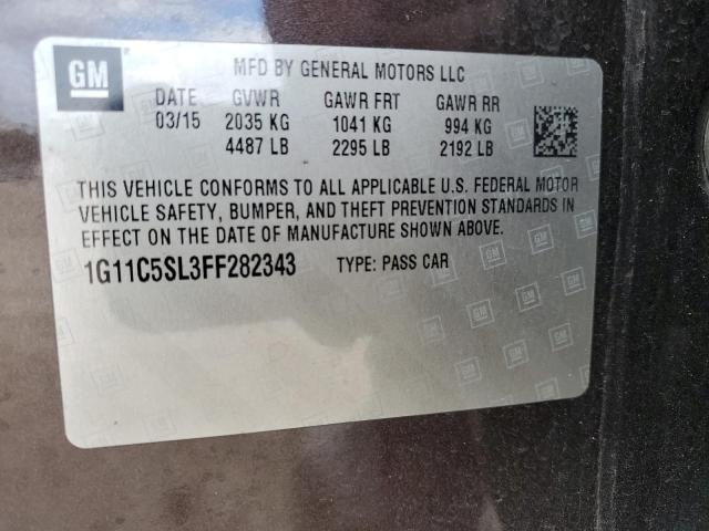 1G11C5SL3FF282343 - 2015 CHEVROLET MALIBU 1LT 栗色 照片 13