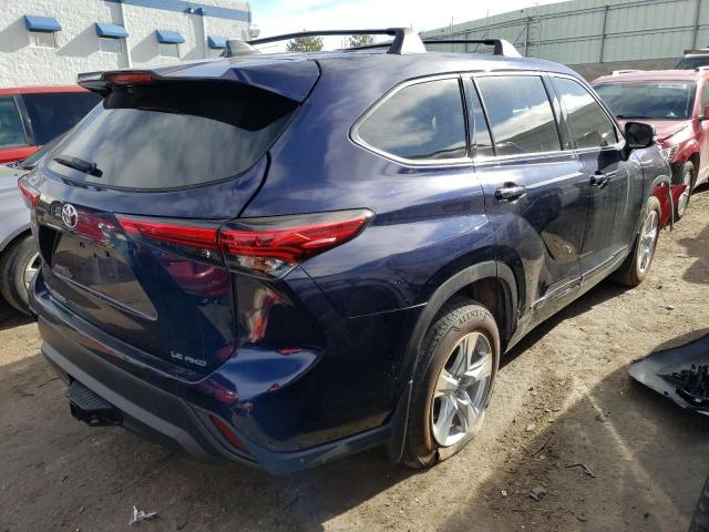 5TDBZRBH2NS190331 - 2022 TOYOTA HIGHLANDER L BLUE photo 3