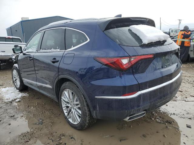 5J8YE1H8XNL000454 - 2022 ACURA MDX ADVANCE BLUE photo 2