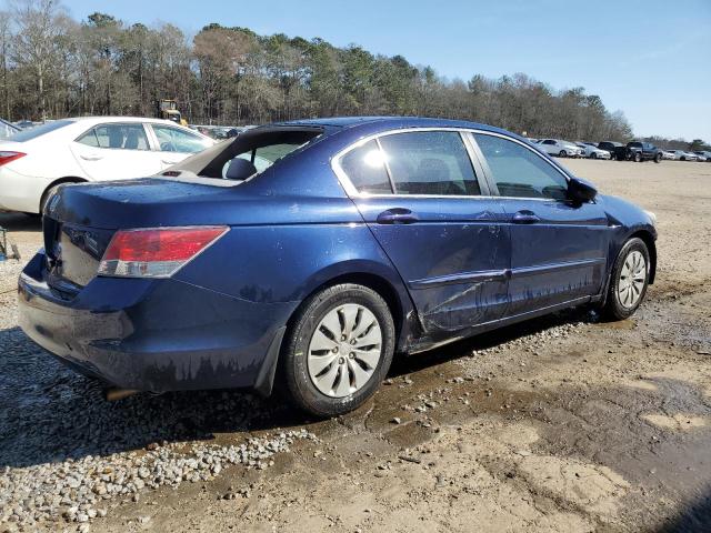 1HGCP26309A103966 - 2009 HONDA ACCORD LX BLUE photo 3