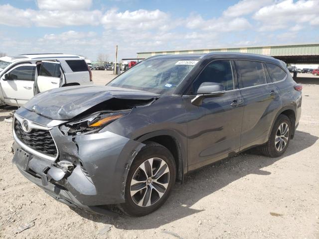 5TDGZRAHXMS034138 - 2021 TOYOTA HIGHLANDER XLE GRAY photo 1