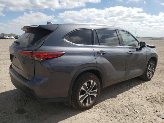 5TDGZRAHXMS034138 - 2021 TOYOTA HIGHLANDER XLE GRAY photo 3