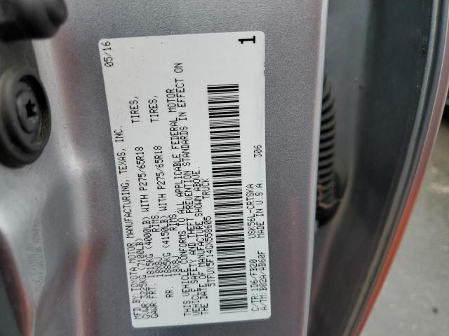 5TFUY5F14GX558605 - 2016 TOYOTA TUNDRA DOUBLE CAB SR/SR5 SILVER photo 13