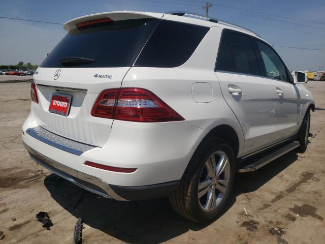 4JGDA5HB3FA609406 - 2015 MERCEDES-BENZ ML 350 4MATIC WHITE photo 4