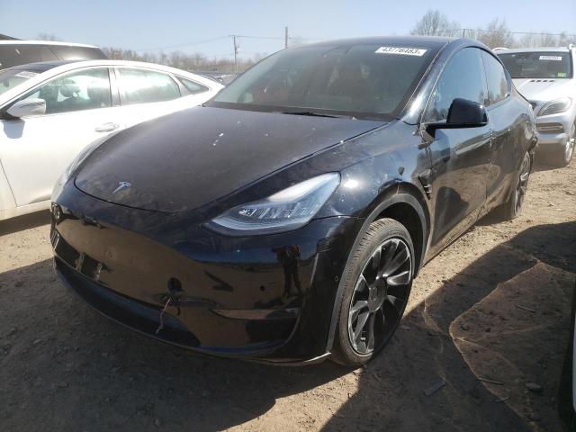 5YJYGDED1MF115179 - 2021 TESLA MODEL Y أسود صورة 1