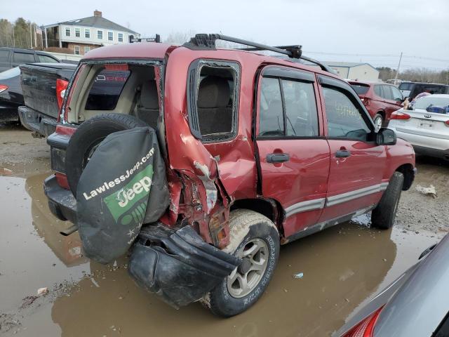 2CNBJ13C0Y6957664 - 2000 CHEVROLET TRACKER RED photo 3