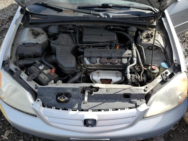 1HGES16572L039566 - 2002 HONDA CIVIC LX SILVER photo 11