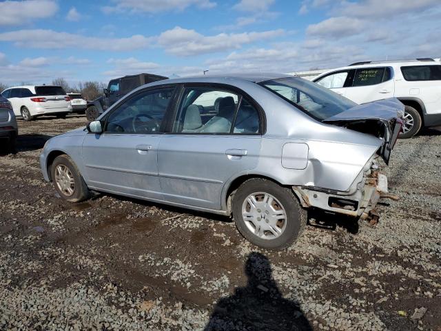 1HGES16572L039566 - 2002 HONDA CIVIC LX SILVER photo 2