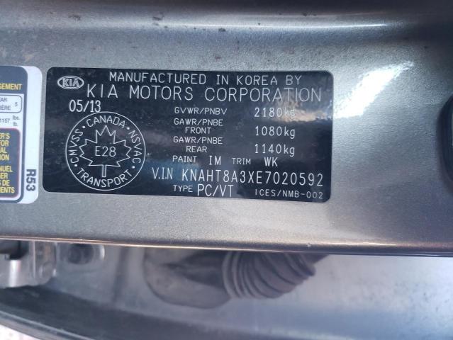 KNAHT8A3XE7020592 - 2014 KIA RONDO SILVER photo 12