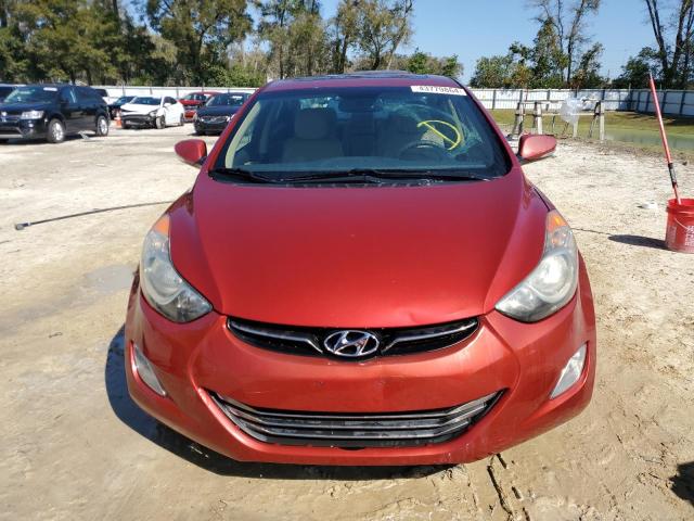 KMHDH4AE5DU704765 - 2013 HYUNDAI ELANTRA GLS RED photo 5