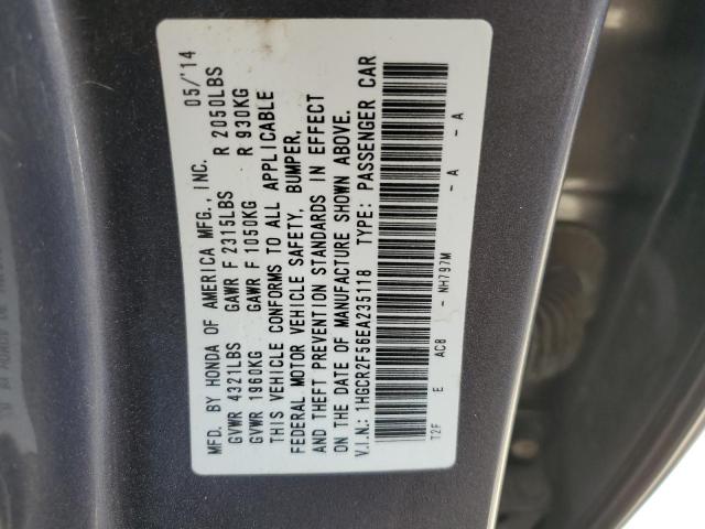 1HGCR2F56EA235118 - 2014 HONDA ACCORD SPORT GRAY photo 12