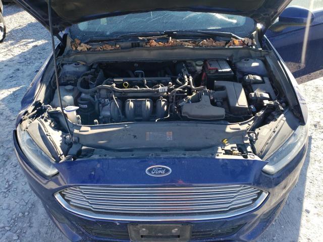 3FA6P0G74ER123712 - 2014 FORD FUSION S BLUE photo 11