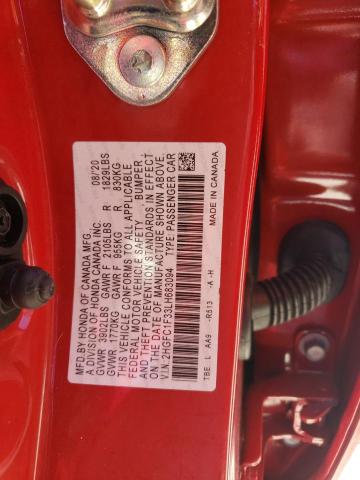 2HGFC1F33LH683094 - 2020 HONDA CIVIC EX RED photo 12