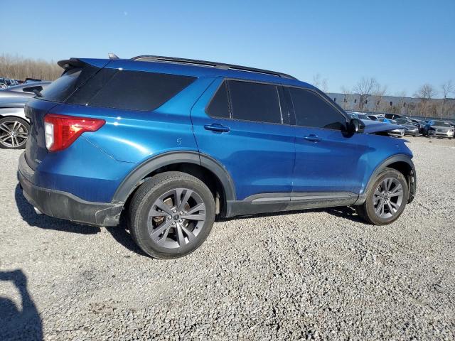 1FMSK8DHXNGB81345 - 2022 FORD EXPLORER XLT BLUE photo 3