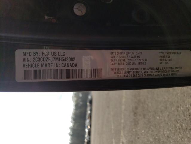 2C3CDZFJ7MH543082 - 2021 DODGE CHALLENGER R/T SCAT PACK BLACK photo 13