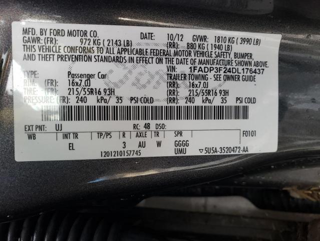 1FADP3F24DL176437 - 2013 FORD FOCUS SE GRAY photo 13