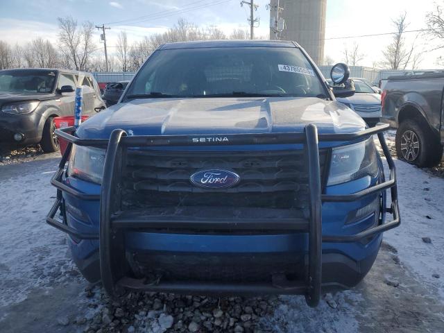 1FM5K8AR5HGA48667 - 2017 FORD EXPLORER POLICE INTERCEPTOR BLUE photo 5