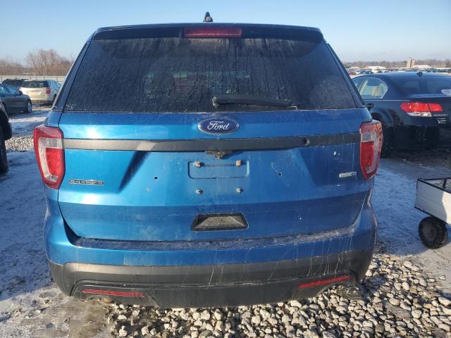 1FM5K8AR5HGA48667 - 2017 FORD EXPLORER POLICE INTERCEPTOR BLUE photo 6