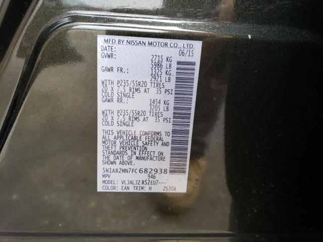 5N1AR2MN7FC682938 - 2015 NISSAN PATHFINDER S BLACK photo 13