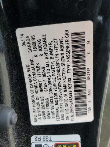 2HGFG4A5XEH703133 - 2014 HONDA CIVIC SI BLACK photo 13