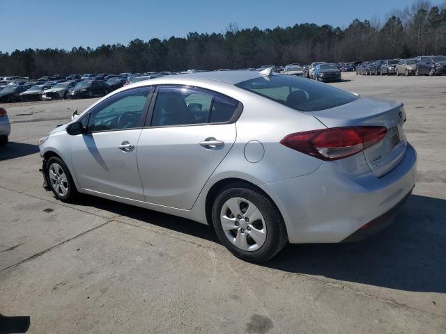 3KPFK4A77HE019400 - 2017 KIA FORTE LX SILVER photo 2