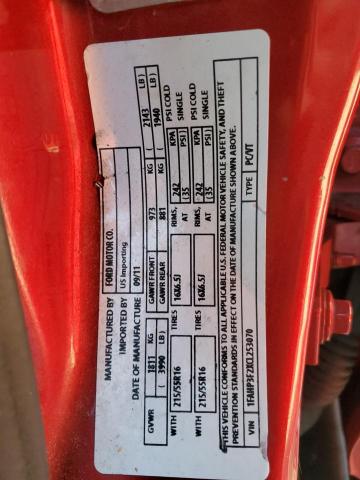 1FAHP3F2XCL253070 - 2012 FORD FOCUS SE RED photo 13