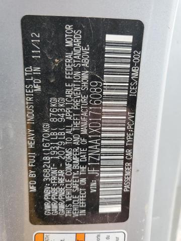 JF1ZNAA1XD1716089 - 2013 TOYOTA SCION FR-S SILVER photo 12