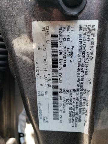 1FADP3K2XDL355314 - 2013 FORD FOCUS SE GRAY photo 12