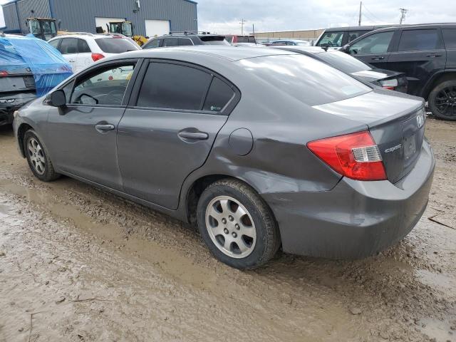 19XFB2F55CE364574 - 2012 HONDA CIVIC LX GRAY photo 2