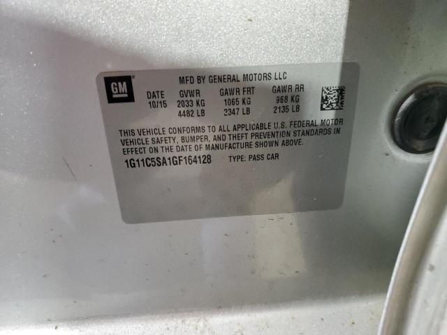 1G11C5SA1GF164128 - 2016 CHEVROLET MALIBU LIM LT 银色 照片 12