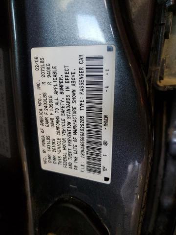 19UUA65566A029285 - 2006 ACURA 3.2TL GRAY photo 12