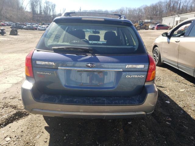 4S4BP61C867360905 - 2006 SUBARU LEGACY OUTBACK 2.5I BLUE photo 6