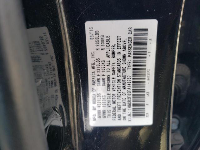 1HGCR2F85FA148757 - 2015 HONDA ACCORD EXL BLACK photo 12