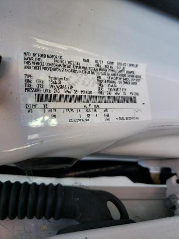 1FADP3E24DL151927 - 2013 FORD FOCUS S WHITE photo 13